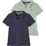 Set van 2 - Poloshirts - Blauw - Korte Mouwen - Jongens
