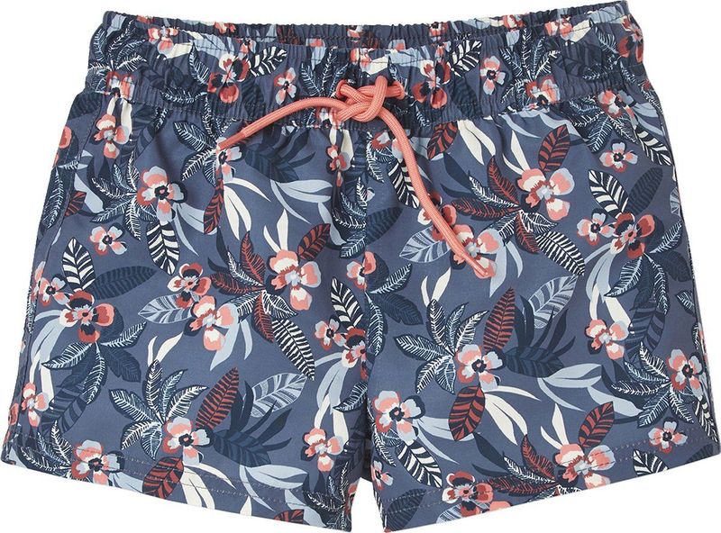 Zwemshort - Tropische Print - Meisjes - Blauw - 100% Polyester