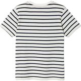 Gestreept T-shirt - Marine - Katoen - Korte Mouwen