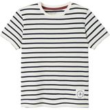 Gestreept T-shirt - Marine - Katoen - Korte Mouwen