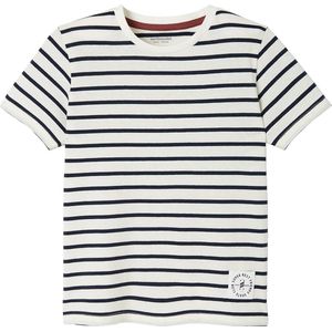 Gestreept T-shirt - Marine-look - Katoen - Korte Mouwen