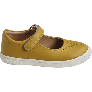 Leren - Schoentjes - Mosterdgeel - Leer - Geperforeerde Details