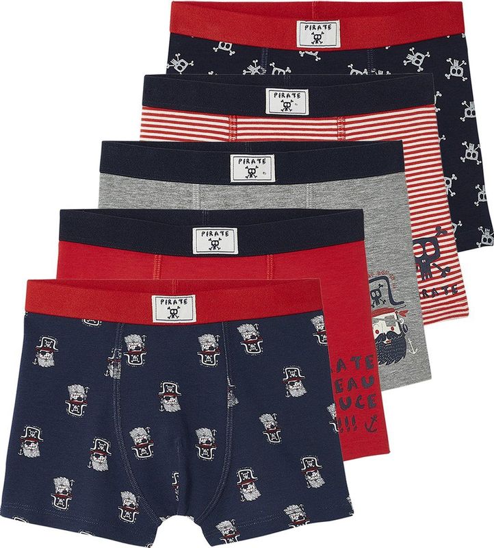 Vertbaudet - Set van 5 - Boxershorts - Multicolor - 95% Katoen, 5% Elastaan