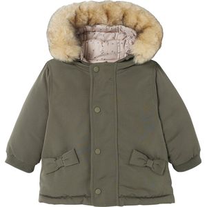 Parka - Omkeerbaar - Effen/Fleurig - Baby - Imitatiebont - Gerecycled Polyester