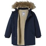 Jongensparka - Marineblauw - Gerecycleerde Polyester Voering - Met Capuchon