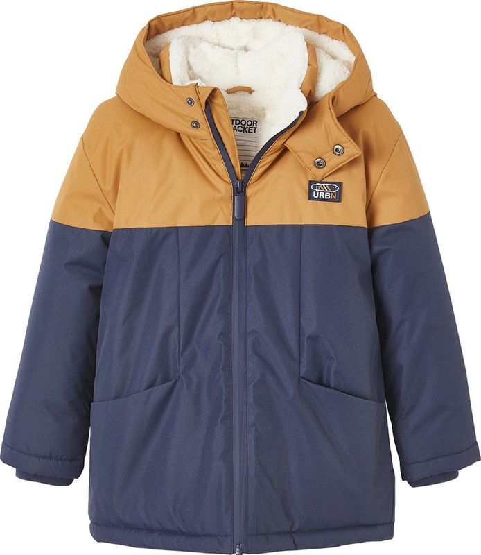 Vertbaudet - Technische Parka - Jongens - Met Capuchon - Colorblock - Waterafstotend