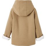 Mantel - Geel - Met Capuchon - Wol - Sherpa Voering - Voor Meisjes