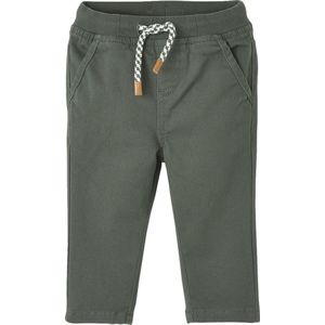 Gevoerd Twill Broekje - Flesgroen - Jongensbaby