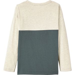 Sportshirt - Colorblock - Ronde Hals - Lange Mouwen - Katoen