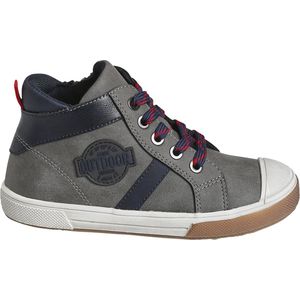 Hoge Sneakers - Grijs - Tweekleurige Veterschoenen - Voor Jongens