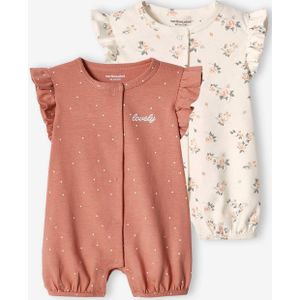 Vertbaudet Set van 2 'lovely' jumpsuits voor baby's