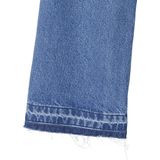 Vertbaudet Wijde meisjesjeans met rafels aan de onderkant