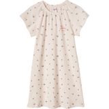 Nachthemd - Strepen en Kersen - Katoen - Ronde Halslijn - Korte Mouwen