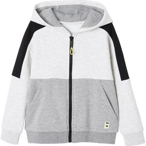 Jongenssweater - Rits - Colourblock - Fleece - Katoen/Polyester