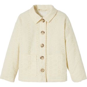 Meisjesvest - Gewatteerd - Ecru - Engels Borduurwerk - Gerecycled Polyester