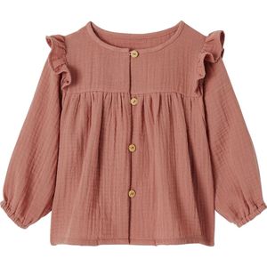 Vertbaudet - Babyblouse - Katoen - Met Ruches - Lange Mouwen