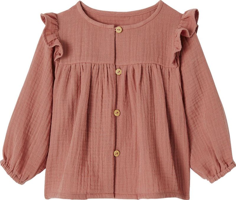 Vertbaudet - Babyblouse - Katoengaas - Ruches