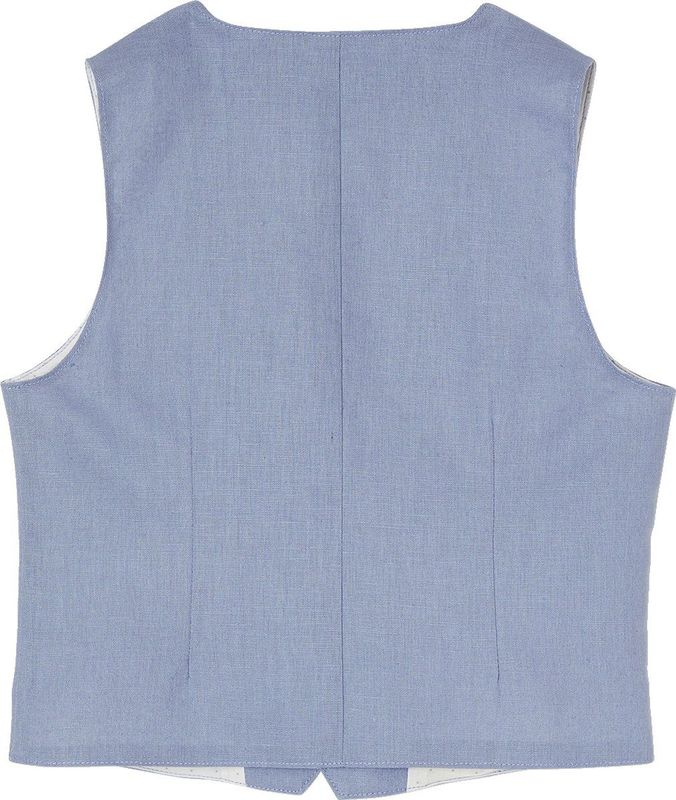 Vertbaudet Mouwloos Jasje - Jongens - Katoen/Linnen - Stippenprint Voering