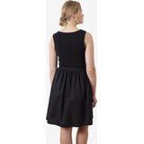 Jerseyjurk - Zwart - Katoenpopeline en Geribd Breisel