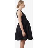 Jerseyjurk - Zwart - Katoenpopeline en Geribd Breisel