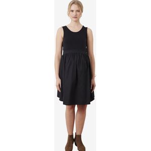 Vertbaudet - Korte Zwangerschapsjurk - Zwart - Mouwloos - Twee Materialen