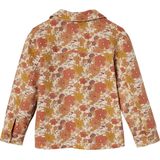 Jas - Bloemenprint - Katoen - Knoopsluiting - Geplakte Zakken