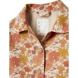 Jas - Bloemenprint - Katoen - Knoopsluiting - Geplakte Zakken