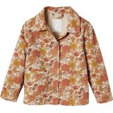 Jas - Bloemenprint - Katoen - Knoopsluiting - Geplakte Zakken