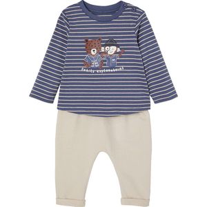 Set - T-shirt en Broek - Gestreept - Katoen - Voor Baby