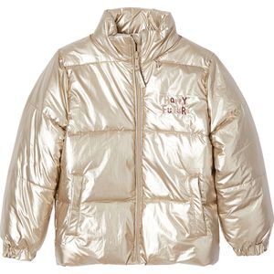 Lichte metallic donsjas voor meisjes goud
