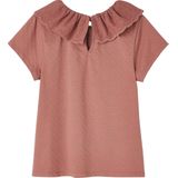 Vertbaudet Meisjes-T-shirt met kraag van Engels borduurwerk