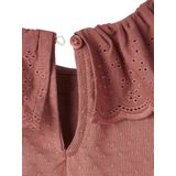 Vertbaudet Meisjes-T-shirt met kraag van Engels borduurwerk