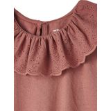 Vertbaudet Meisjes-T-shirt met kraag van Engels borduurwerk