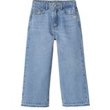 Vertbaudet Wijde meisjesjeans met rafels aan de onderkant