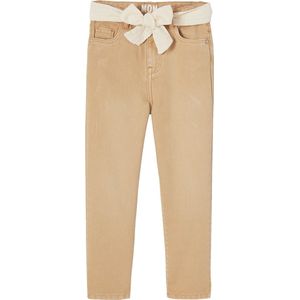 Vertbaudet "Mom fit" broek en sjaalriem van katoengaas voor meisjes