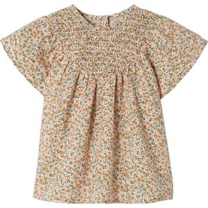 Blouse - Bloemenprint - Katoen - Korte Mouwen