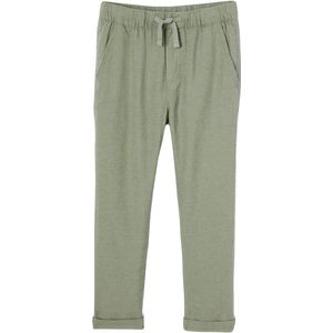 Lichte jongensbroek katoen/linnen saliegroen