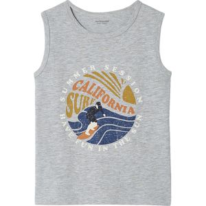 Tanktop - Gemêleerd Grijs - Katoen - Ronde Hals - Jongens