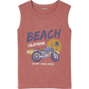 Tanktop - Terracotta - Jongenshemd - Ronde Hals - Surf- of Ruitermotief