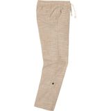 Roll-up Jongensbroek - Licht Geweven Stof - Gemêleerd Beige - Wijde Pasvorm