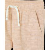 Roll-up Jongensbroek - Licht Geweven Stof - Gemêleerd Beige - Wijde Pasvorm