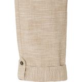 Roll-up Jongensbroek - Licht Geweven Stof - Gemêleerd Beige - Wijde Pasvorm