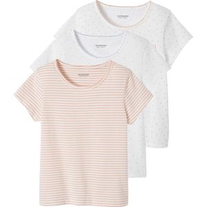 Vertbaudet Set van 3 shirts voor meisjes met korte mouwen BASICS