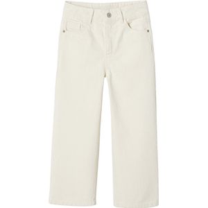 Wijde Meisjesbroek - Ecru - Wijde Pasvorm - 5 Zakken - Katoenen Canvas