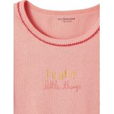 Vertbaudet - Set van 3 T-shirts - Meisjes - Korte Mouwen - Geribd Breiwerk