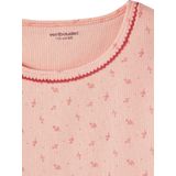 Vertbaudet - Set van 3 T-shirts - Meisjes - Korte Mouwen - Geribd Breiwerk