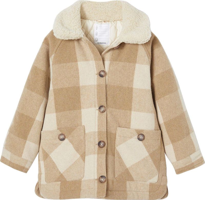 Geruite Overhemdjas - Roze - Wol/POLYESTER/Acryl - Meisjes