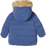 Gevoerde Donsjas - Indigoblauw - Voor Baby's - Imitatiebont - Gerecycled Polyester Vulling