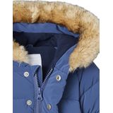 Gevoerde Donsjas - Indigoblauw - Voor Baby's - Imitatiebont - Gerecycled Polyester Vulling