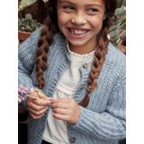 Wijd Vest - Petrolblauw - Schuimbreiwerk - Meisjes